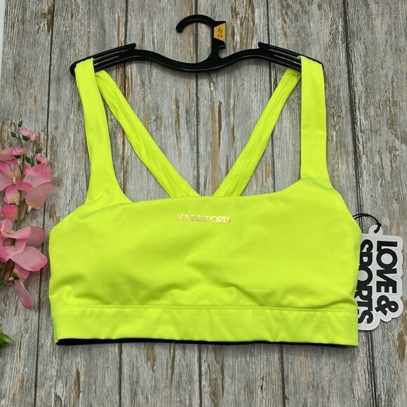 WOMEN'S ACTIVE CRISS Cross Back Sports Bra Size L - Picture 1 of 7